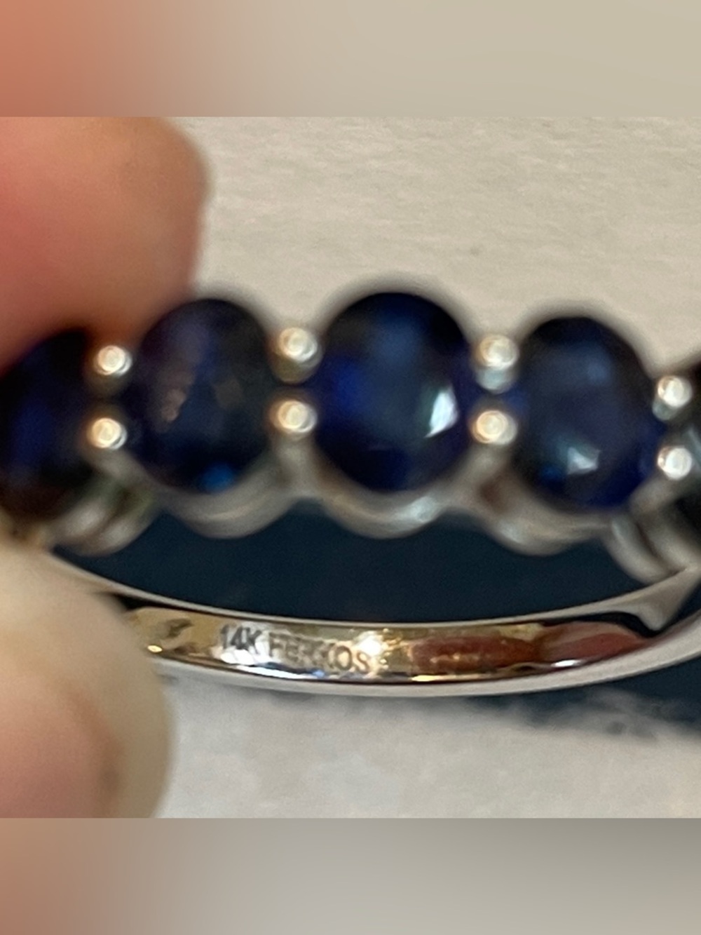 Ferkos Jewelry 14K White Gold Sapphire Ring - Picture 8 of 8